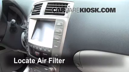 2008 Lexus IS250 2.5L V6 Air Filter (Cabin) Replace